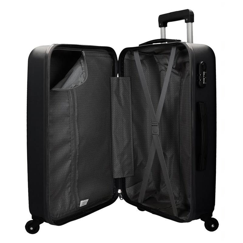 JOUMMA BAGS ABS kufor ROLL ROAD FLEX Black / Čierny, 65x46x23cm, 56L, 5849260 (medium)