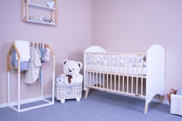 Detská postieľka New Baby BELLA štandard biela-prírodná