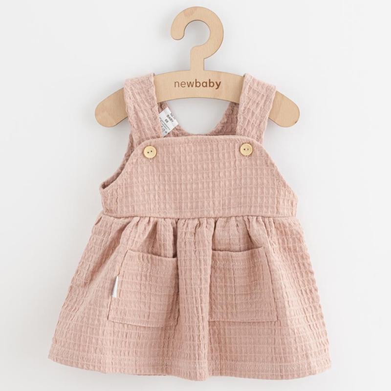 Dojčenská mušelínová suknička New Baby Comfort clothes ružová 92 (18-24m)