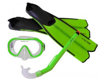 Potápačský set Calter KIDS S06 + M168 + F41 PVC, zelený