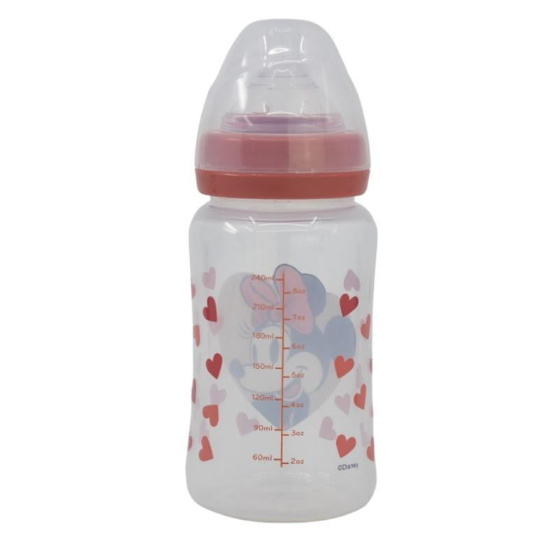 Dojčenská fľaša Minnie Mouse s antikolikovým systémom, 240ml, 10702