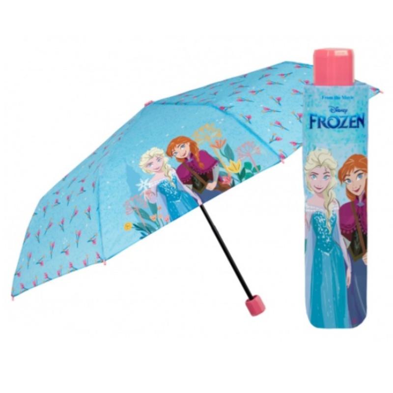 PERLETTI Dievčenský skladací dáždnik Disney Frozen Blue, 50256