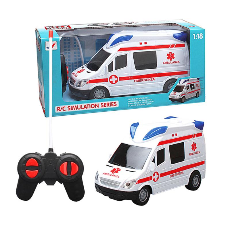 Ambulancia na diaľkové ovládanie so svetlom a zvukom