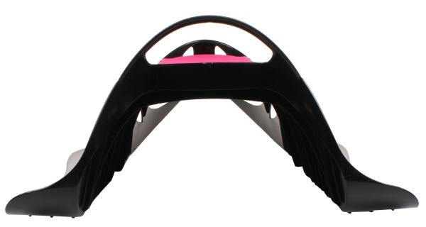 Merco Neon Grip plastové sánky čierna-ružová