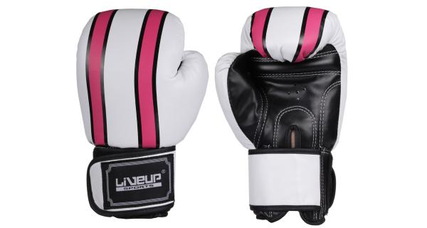 LiveUp Boxing gloves zápasové boxovacie rukavice biela-červená