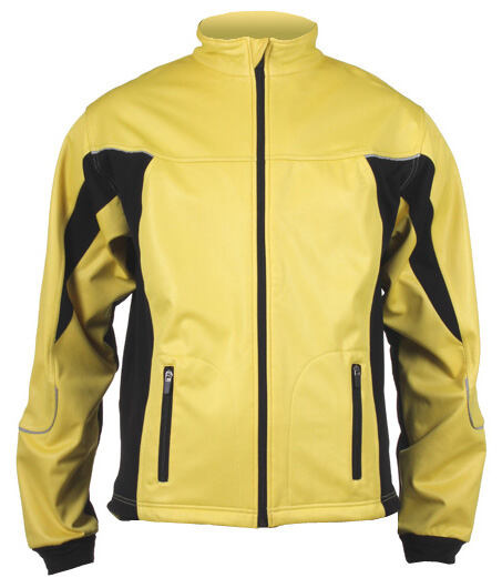 Ski Windproof softshelová bunda žltá-čierna