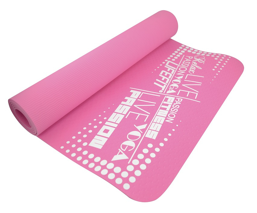 YOGA MAT TPE,183x61x0,4,ruzova
