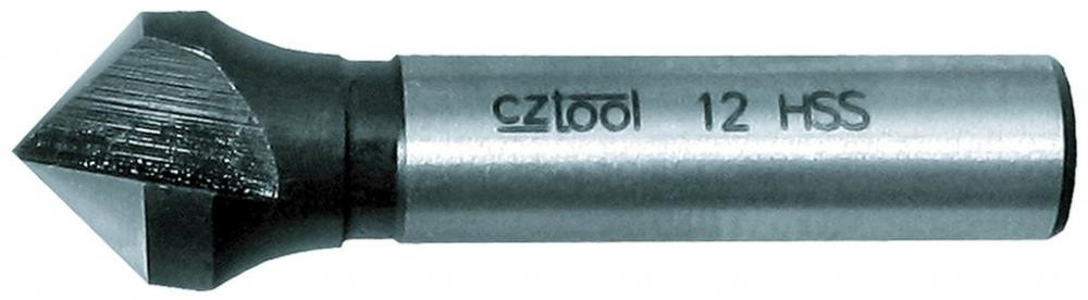 Záhlbník HSS do kovu 12 mm, trojbritý, valcová stopka 8 mm, CZ TOOL