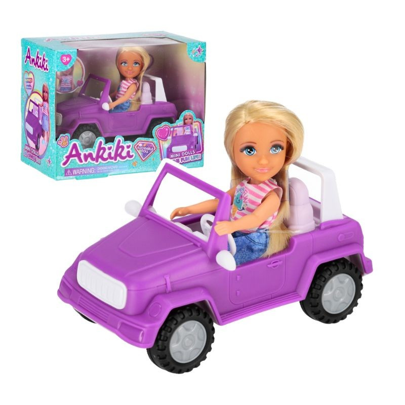 Bábika v aute 13 cm