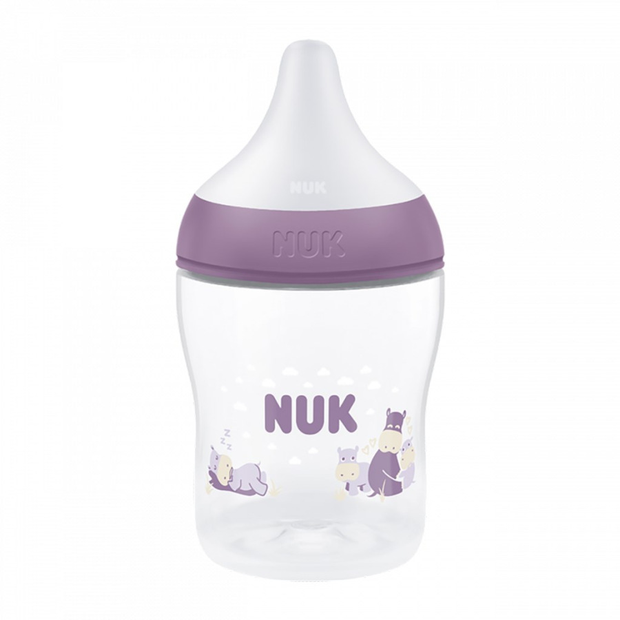 Dojčenská fľaša NUK Perfect Match Temperature Control 150 ml Hippo