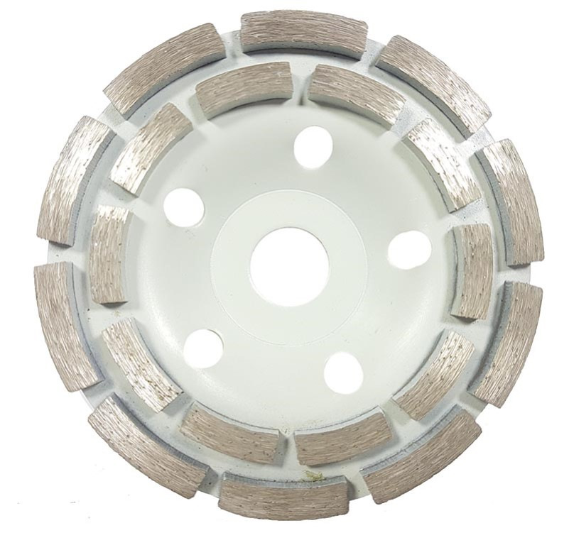 Brúsny diamantový kotúč 125 x 22 mm dvojradový, bez závitu, na betón, MAR-POL