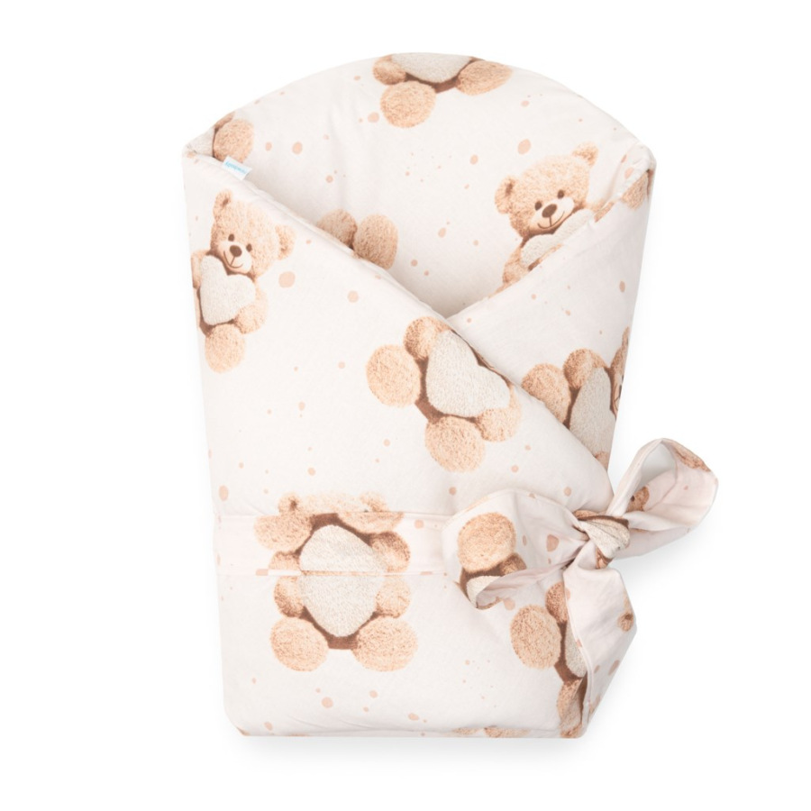 Detská zavinovačka New Baby Love Teddy bear 80x80 cm beige