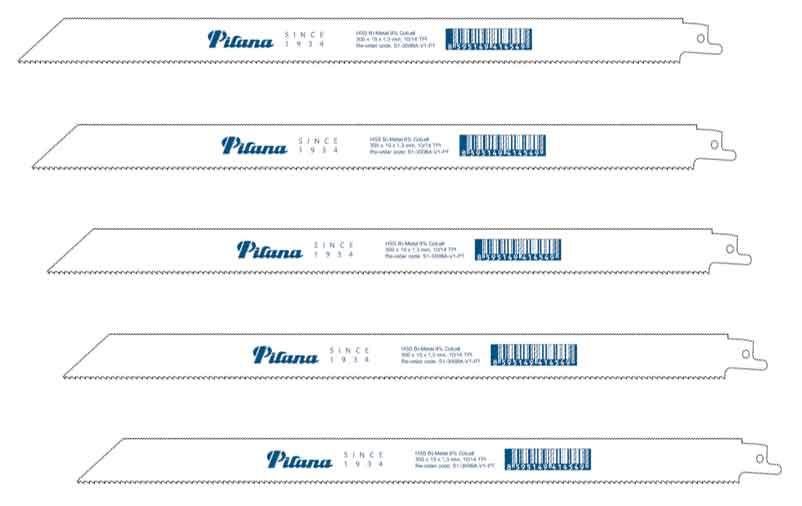 Mečový pílový list na kov a nerez 300x19x1,3 mm,10/14 zubov, BiMetal Co-8%, PILANA