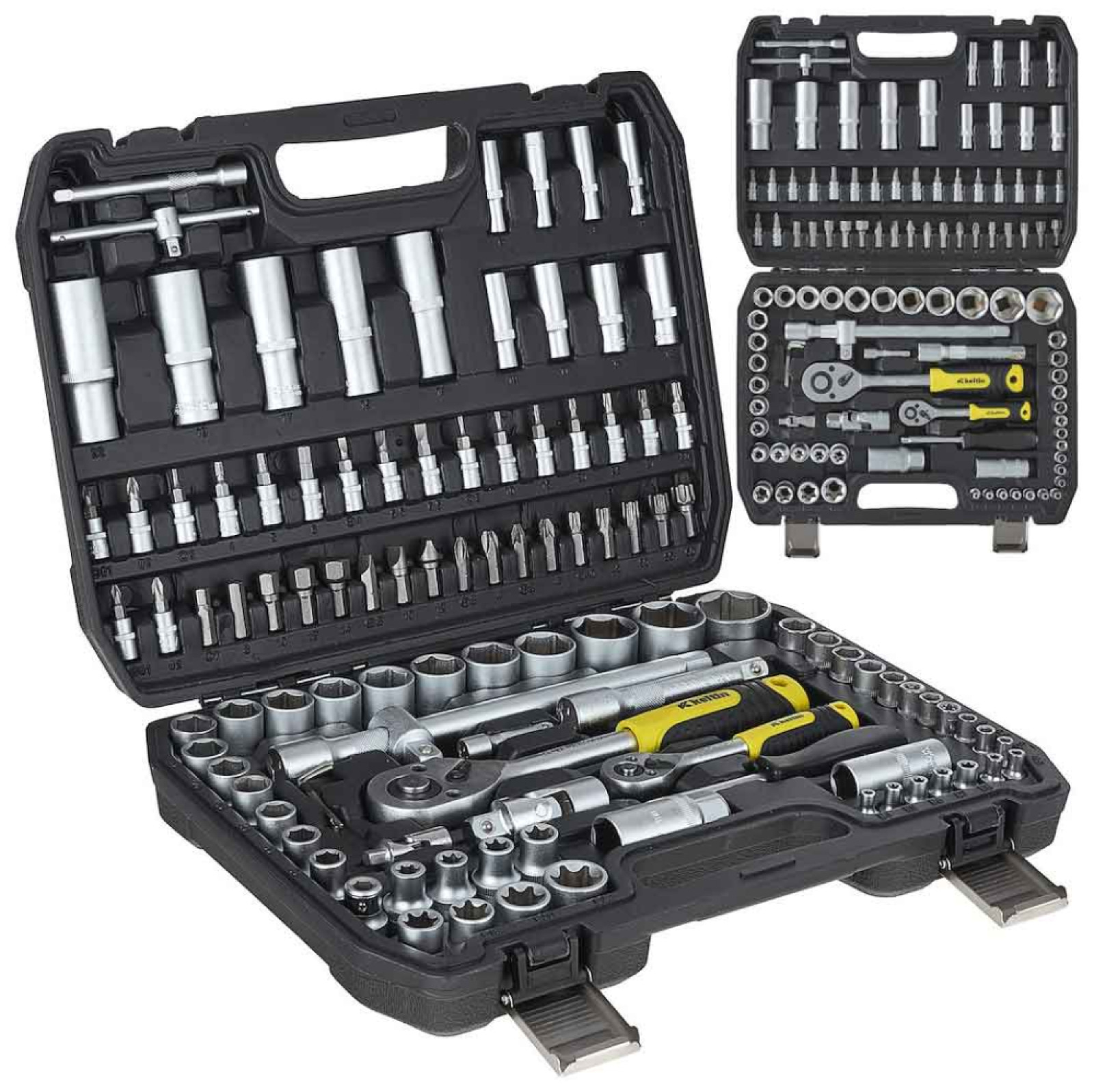 Gola sada 1/4" a 1/2", 108-dielna v plastovom kufri, KELTIN