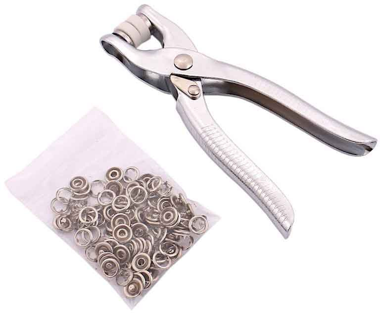 Nitovacie kliešte na čalúnické okrúhle nity +100 okrúhlych nitov, priemer 9 mm, XL-TOOLS