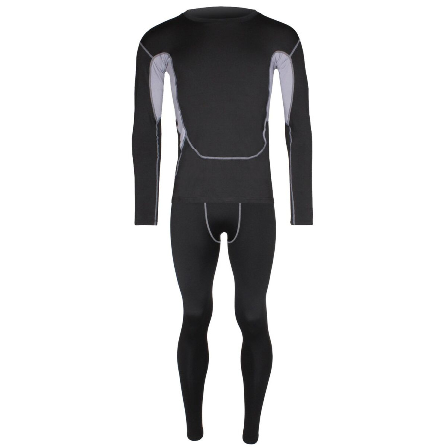 Thick Warm fitness set sivá