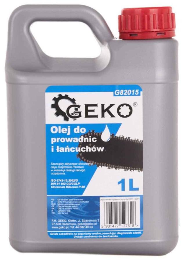 Olej na mazanie reťazí motorových píl 1 liter, GEKO
