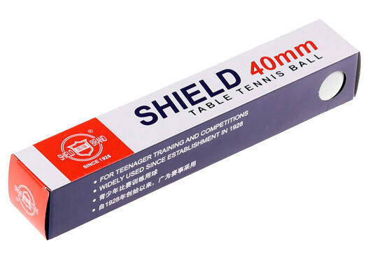 Shield loptičky na stolný tenis biela