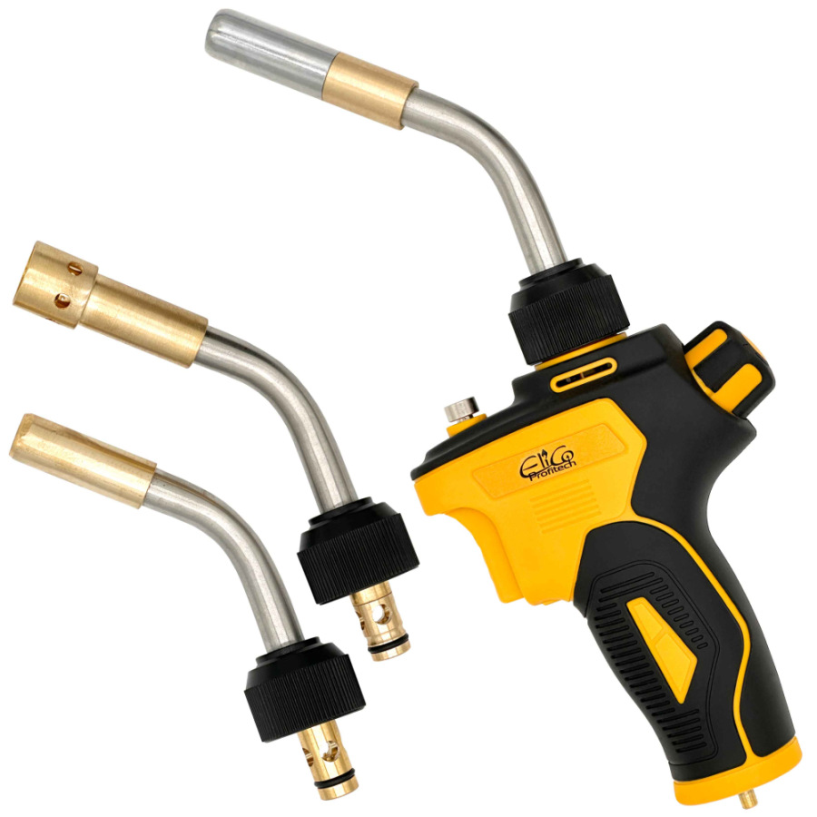 Plynový horák s 3 dýzami na kartuše MAP, 1340°C, ELICO