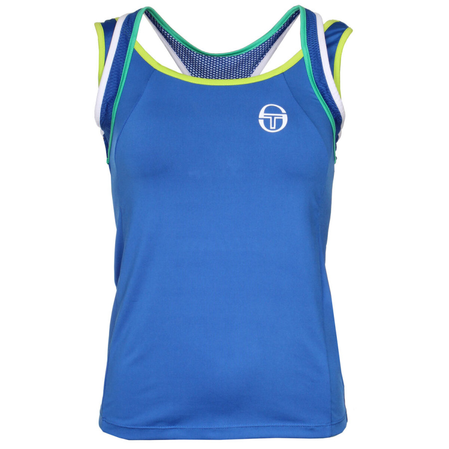 Taped Tank Top dámske tielko modro-biela