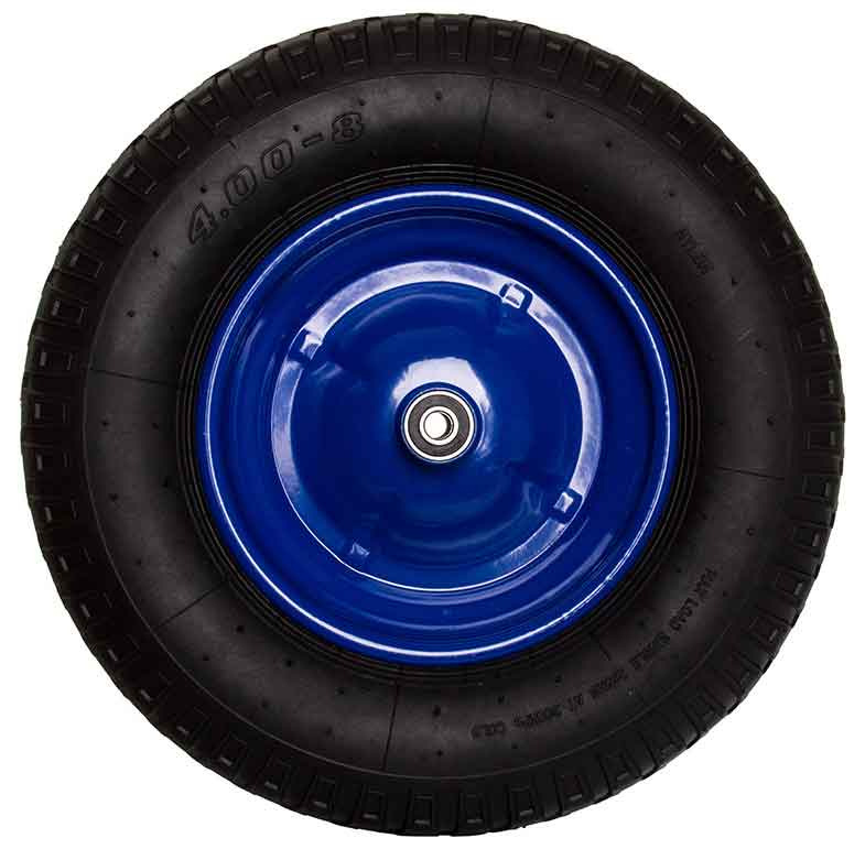 Nafukovacie koleso s ložiskami priemer 40 cm, otvor 10 mm, modré s oskou