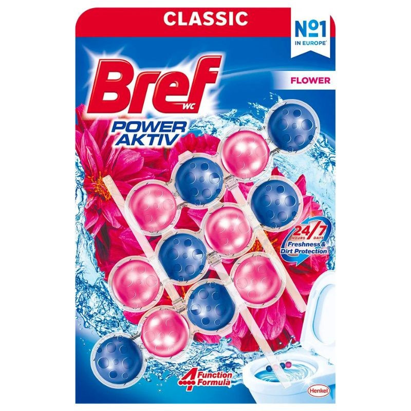 Bref Power Aktiv WC Flower 3x50 g