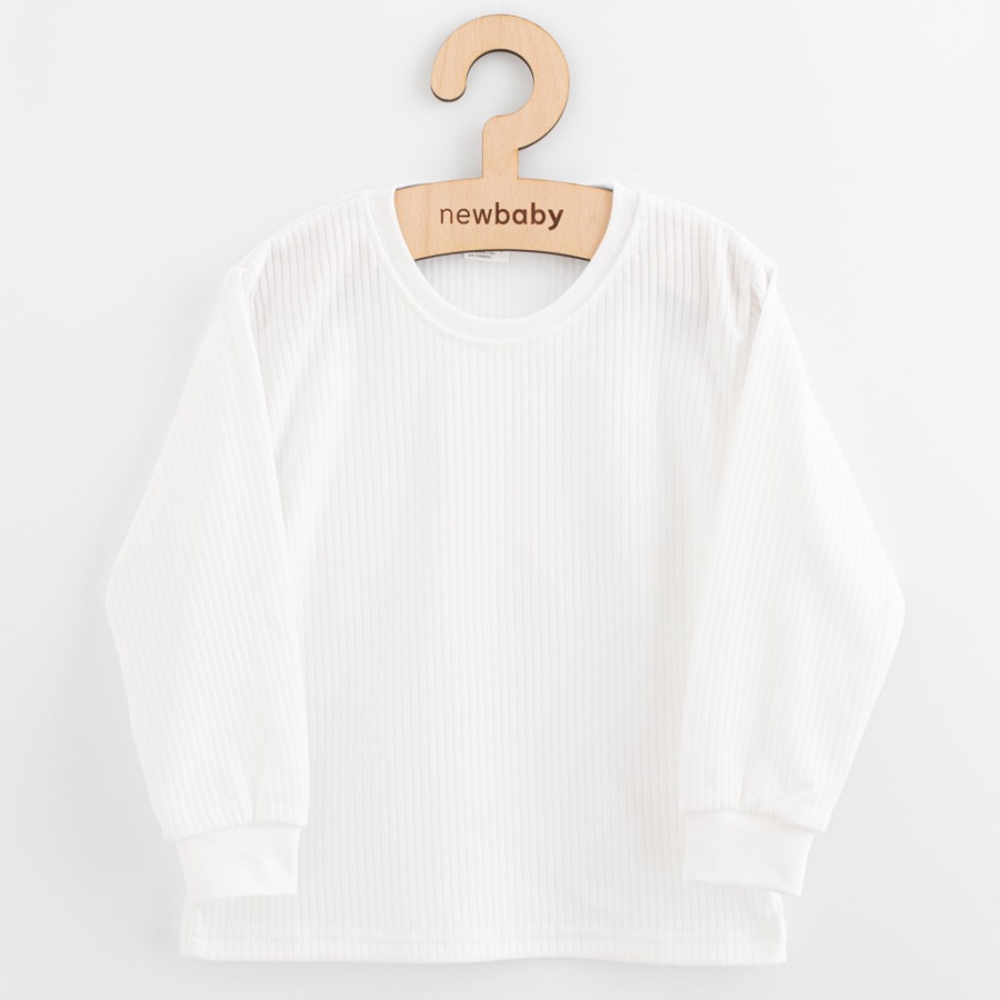 Detske bavlnené tričko s dlhým rukávom New Baby Kindergarten biele 122 (6-7 rokov)