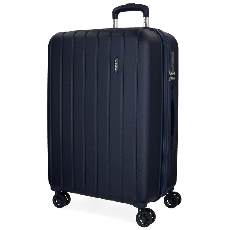 MOVOM Wood Navy Blue, Škrupinový cestovný kufor, 75x52x32cm, 109L, 5319364 (large exp.)