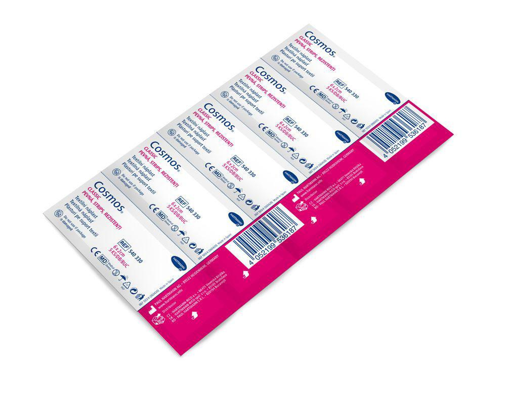 Náplasť Cosmos strip 6x2cm, bal - 250 ks