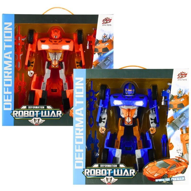 Transformujúci robot osobné auto s doplnkami