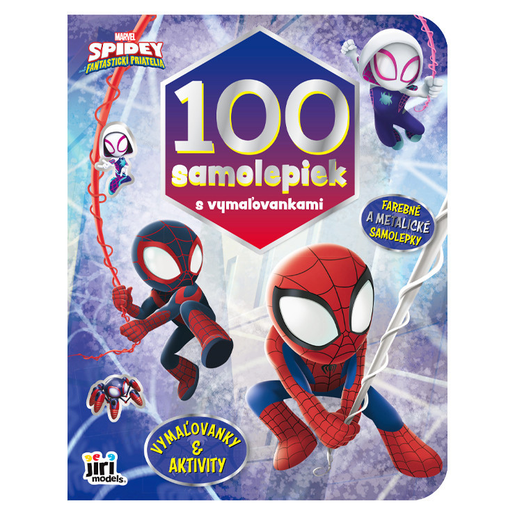 100 samolepiek s vymaľovávankami Spidey