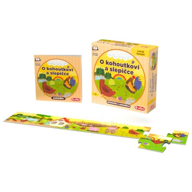 O kohútikovi a sliepočke - skladačka s rozprávkou