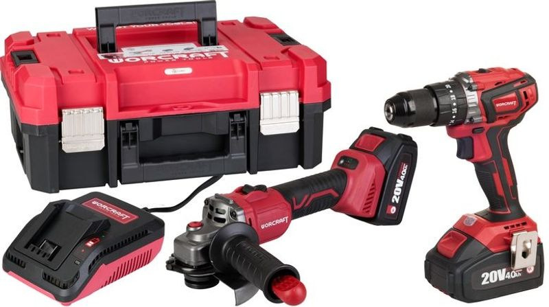 Set Worcraft XCUBE001A, ShareSYS, skrutkovač CHD-S20LiBC + uhlová brúska CAG-S20LiBS-125 mm, bezuhlí