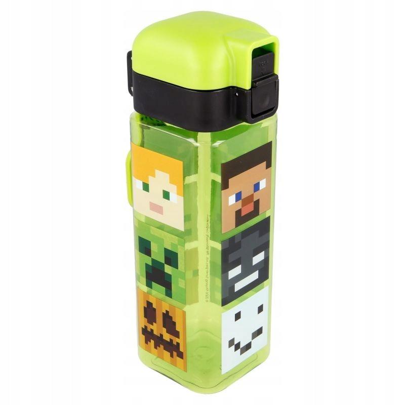 Obrázok STOR -  Hranatá plastová fľaša MINECRAFT LOCK, 550ml, 40402