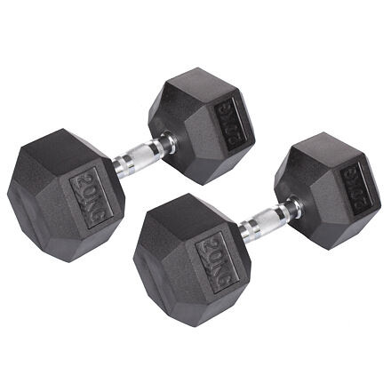 Hex Rubber Dumbell činka 1 pár