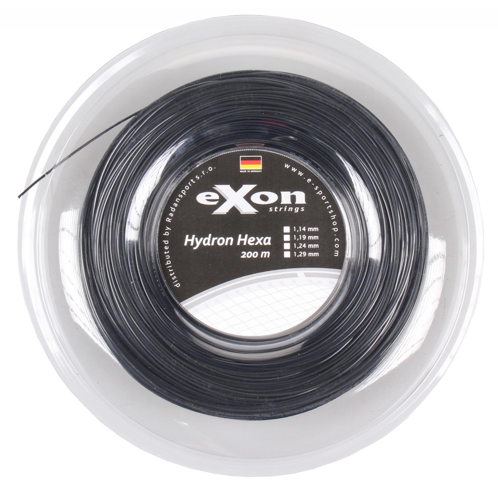 Obrázok EXON -  Exon Hydron Hexa tenisový výplet 200 m, 1,14mm, čierna