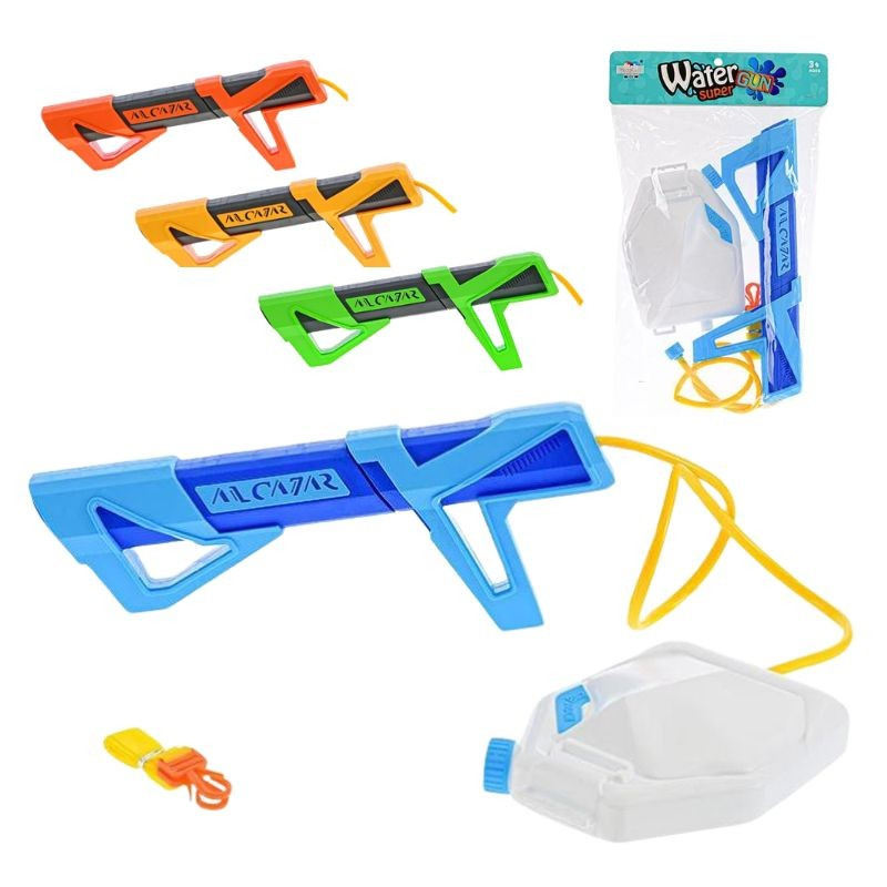 Vodná puška so zásobníkom na vodu, 4 farby