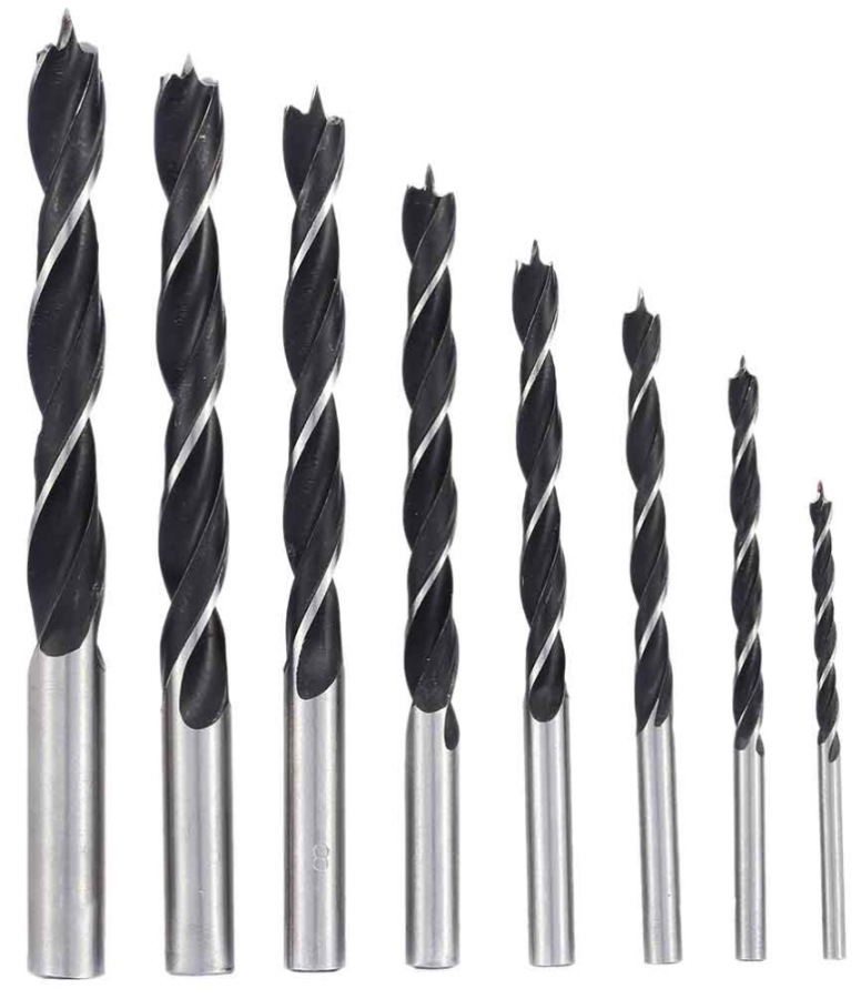 Sada vrtákov na drevo 3, 4, 5, 6, 7, 8, 9, 10 mm, 8-dielna, GEKO