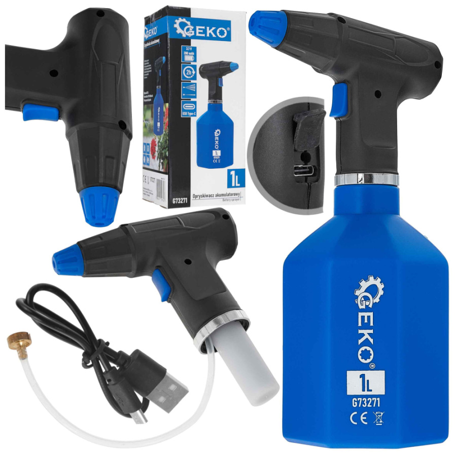 Postrekovač akumulátorový 1 litrový, akumulátor 3.7V / 2000mAh, GEKO