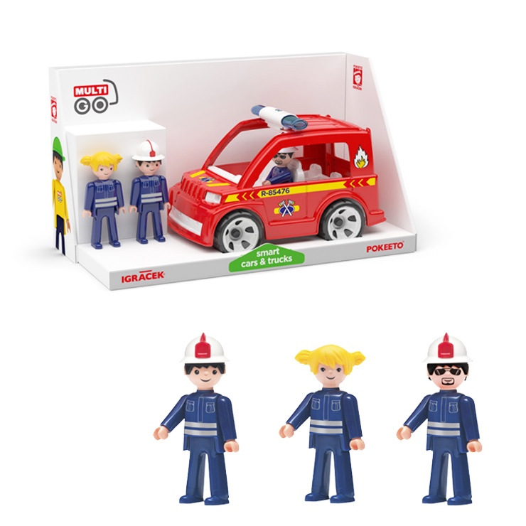 Igráček MultiGO Trio Fire - figúrky s hasičským autom