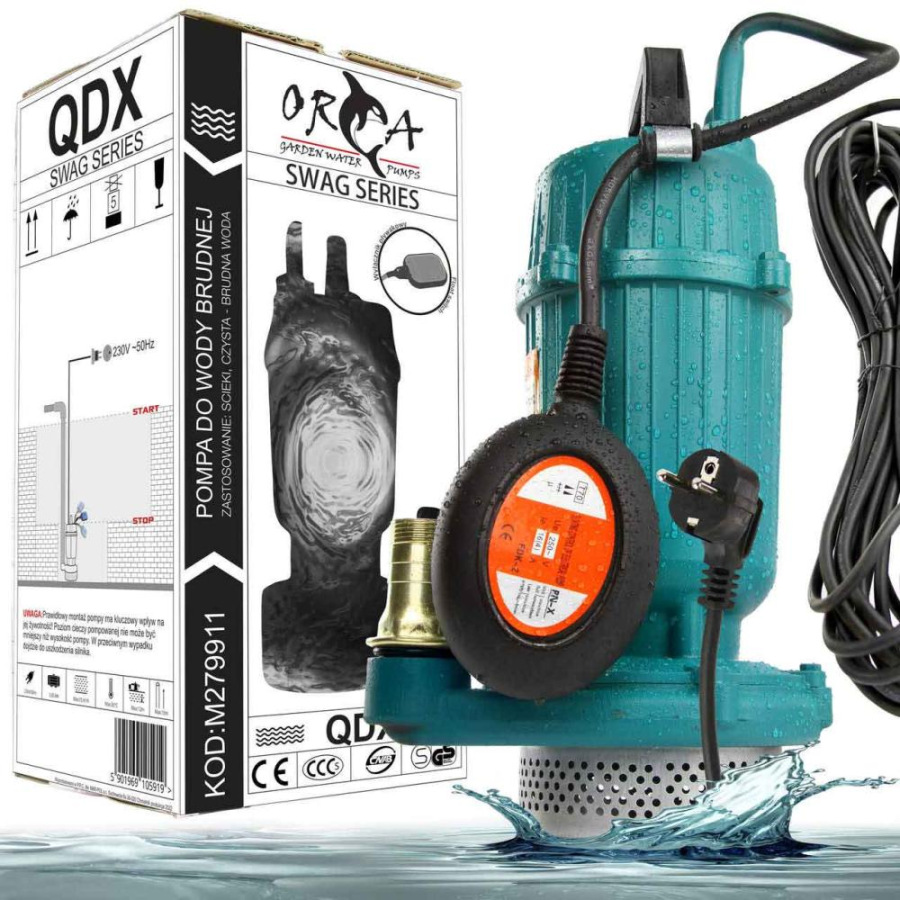 Čerpadlo na vodu, 230V/50Hz, výtlak 13 m, 15 m3/h, 550 W, priemer hrdla 1"
