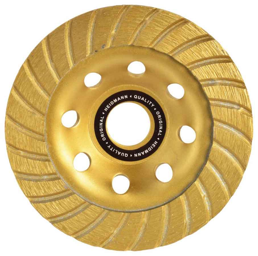 Brúsny diamantový kotúč 125 x 22 mm TURBO, bez závitu, na betón, HEIDMAN