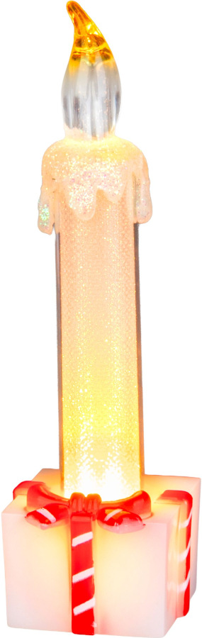 Sviečka MagicHome Vianoce, 1xLED teplá biela, 3xLR44, 4,8x4,8x16 cm