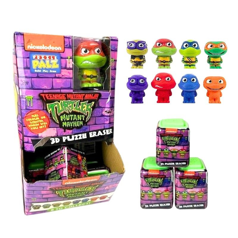 Voňavá 3D puzzle guma Ninja Korytnačky