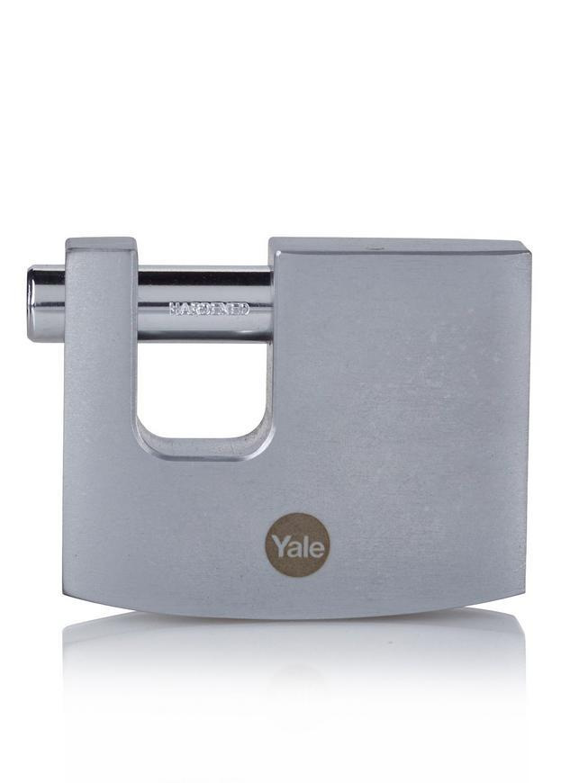 Zámok Yale Y124B/70/115/1, Maximum Security, visiaci, pochrómovaný, 70 mm, 3 kľúče