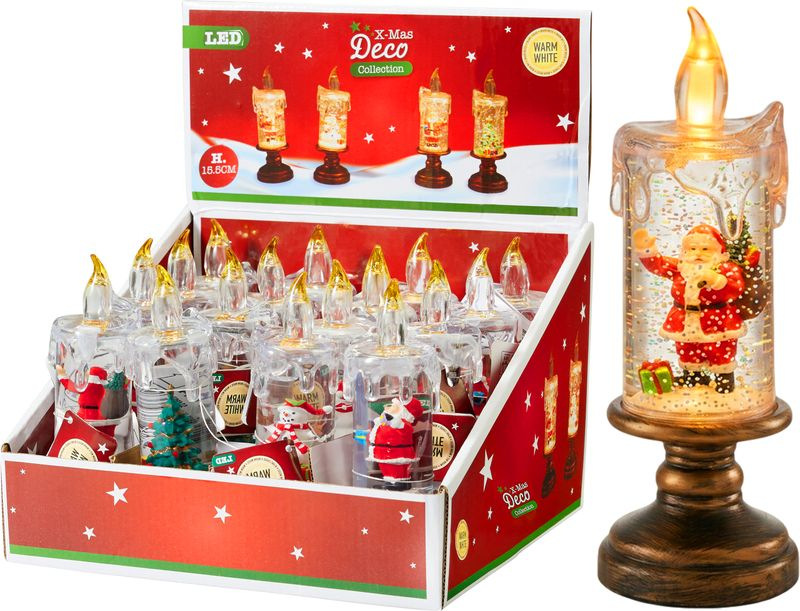 Sviečka, LED, mix dizajnov, sellbox 16 ks