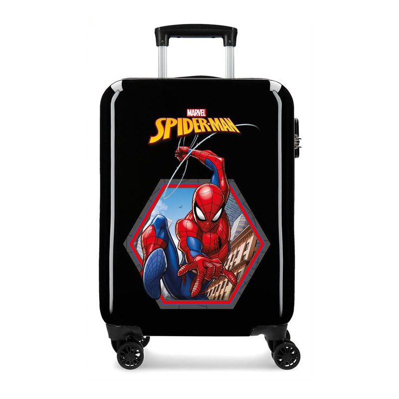Luxusný ABS cestovný kufor SPIDERMAN Black, 55x38x20cm, 34L, 2411765