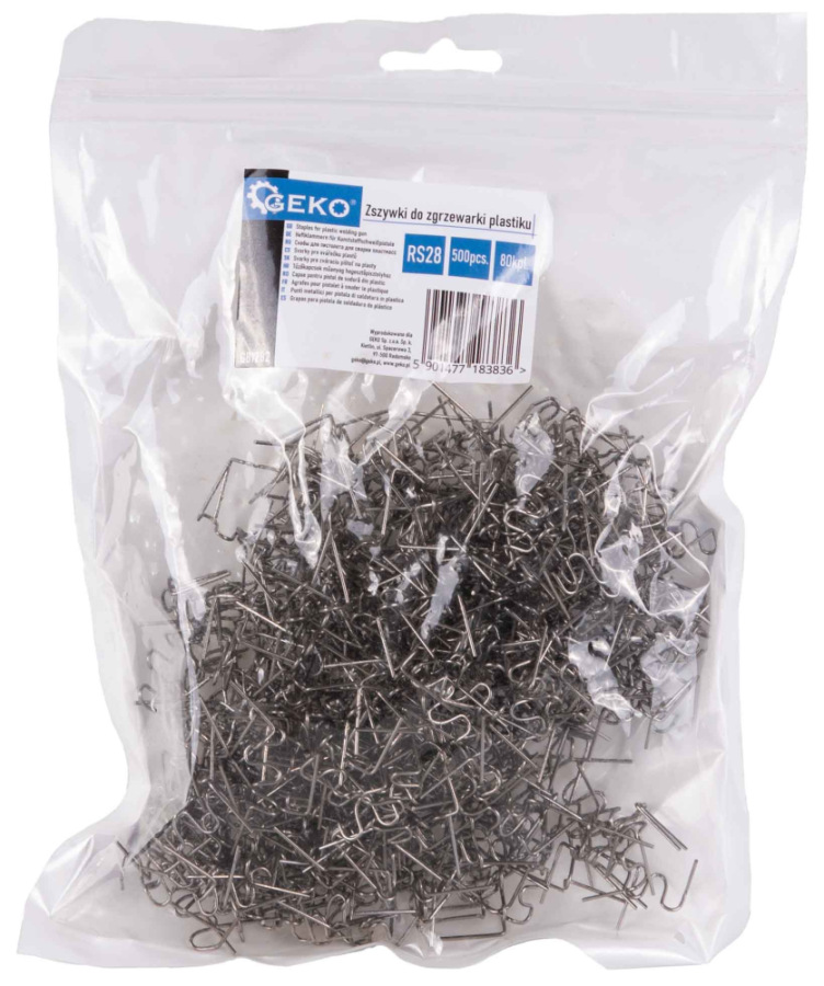 Spony do zváračky plastov RS28, 500 ks, GEKO