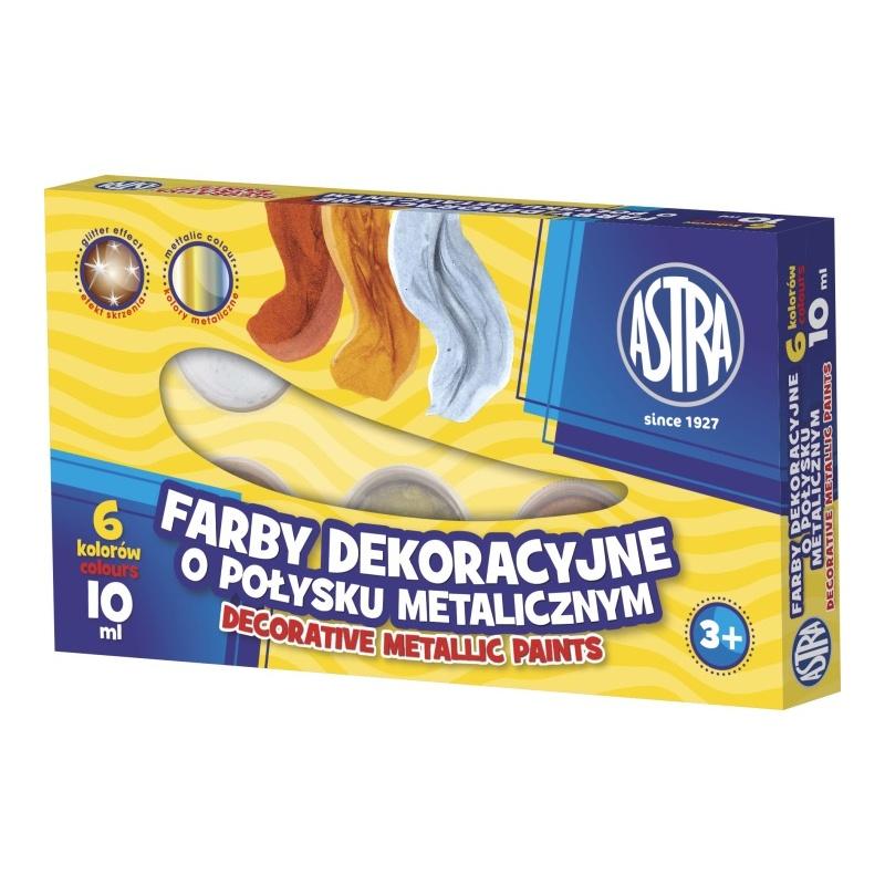 Obrázok ASTRA -  ASTRA Dekoračné farby s kovovým odleskom 6x10ml, 83411900