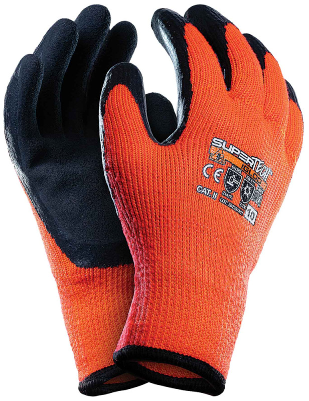 Ochranné rukavice IGLOO zimné, zateplené, oranžové, veľkosť 10, VASKO